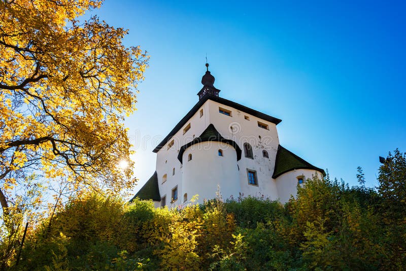 New castle - autumn in Banska Stiavnica, Slovakia, UNESCO